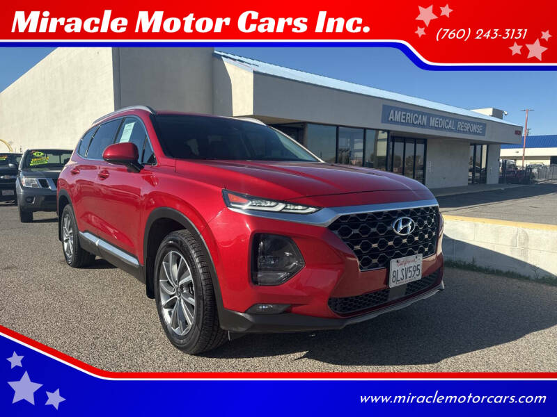 2020 Hyundai Santa Fe for sale at Miracle Motor Cars Inc. in Victorville CA
