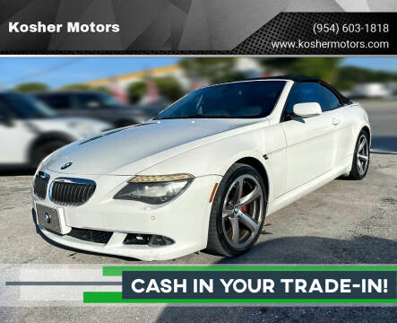2008 BMW 6 Series for sale at Kosher Motors in Hollywood FL