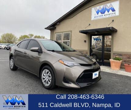 2017 Toyota Corolla for sale at Western Mountain Bus & Auto Sales in Nampa ID