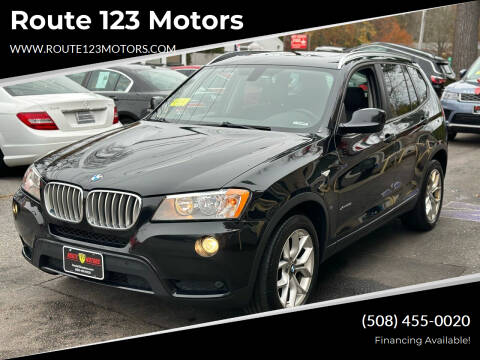 2013 BMW X3 for sale at Route 123 Motors in Norton MA