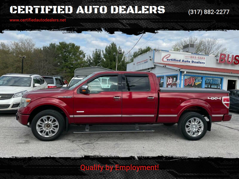 2013 Ford F-150 for sale at CERTIFIED AUTO DEALERS in Greenwood IN