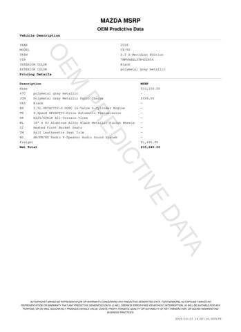 2026 Mazda CX-50 2.5 S Meridian Edition