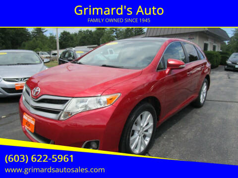 2013 Toyota Venza for sale at Grimard's Auto in Hooksett NH