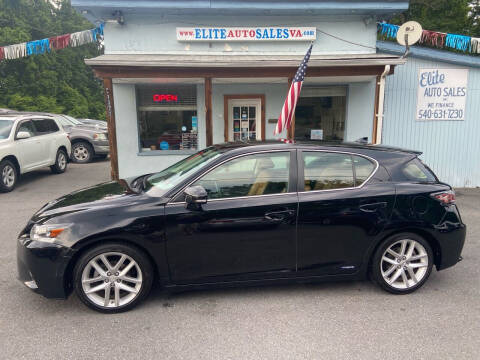 2016 Lexus CT 200h for sale at Elite Auto Sales Inc in Front Royal VA