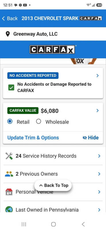 2013 Chevrolet Spark LS Auto
