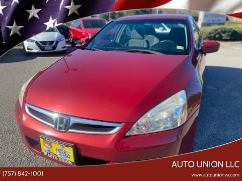 2007 Honda Accord for sale at Auto Union LLC in Virginia Beach VA