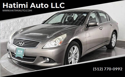 2011 Infiniti G37 Sedan for sale at Hatimi Auto LLC in Buda TX