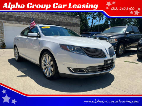 2013 Lincoln MKS for sale at Alpha Group Car Leasing in Redford MI