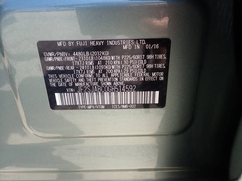 2016 Subaru Forester 2.5i