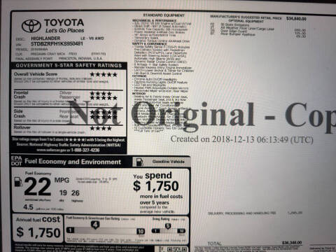 2019 Toyota Highlander LE