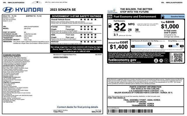 2023 Hyundai Sonata SE