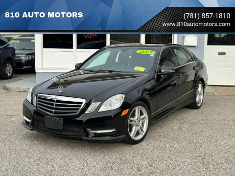 2013 Mercedes-Benz E-Class for sale at 810 AUTO MOTORS in Abington MA