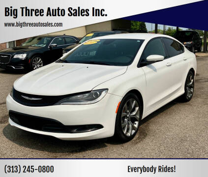 2015 Chrysler 200 for sale at Big Three Auto Sales Inc. in Detroit MI