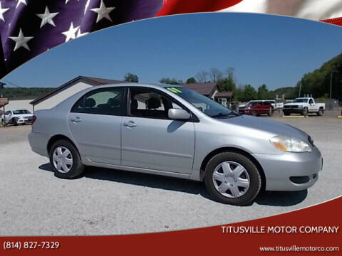 2008 Toyota Corolla for sale at Titusville Motor Company in Titusville PA