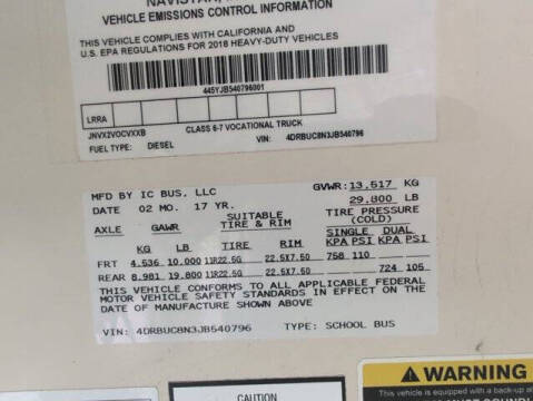 2018 IC Bus CE Series