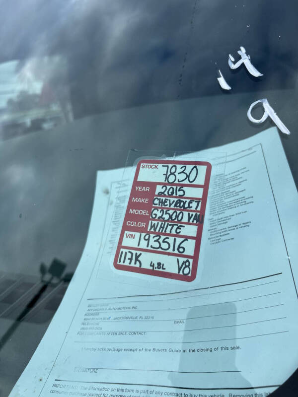 2015 Chevrolet Express 2500