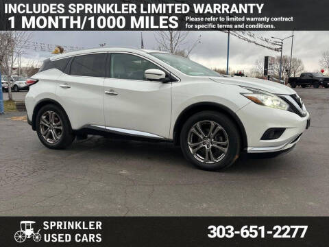 2016 Nissan Murano for sale at Sprinkler Used Cars in Longmont CO