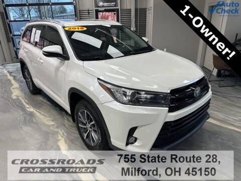 2018 Toyota Highlander for sale at Crossroads Car and Truck - Crossroads Car & Truck - Milford in Milford OH