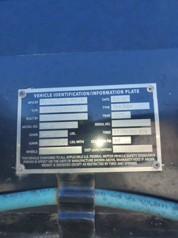 2021 Big Tex Trailer 14GN-25bk+5mr