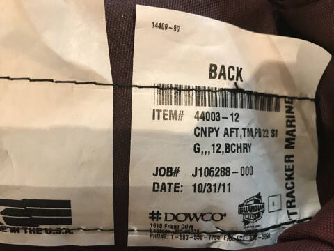 2012 Sun Tracker 22 PARTY AFT CANOPY TOP