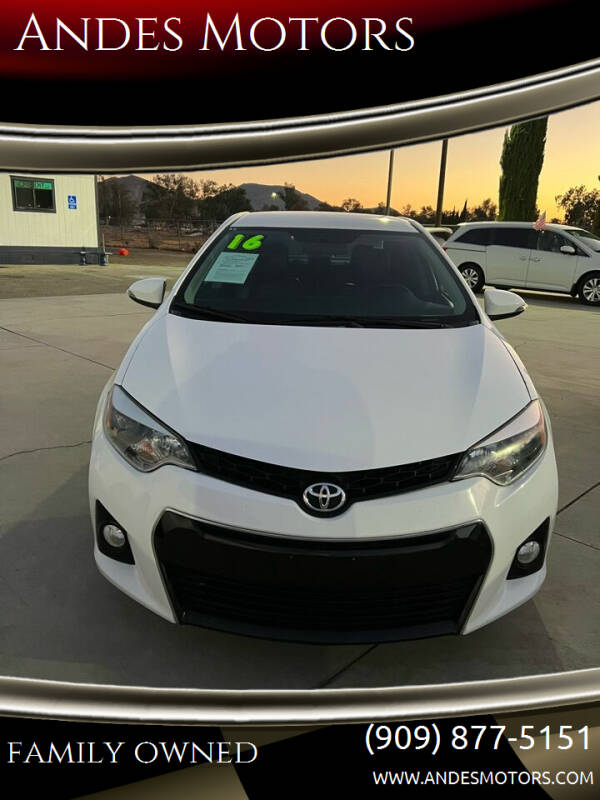 2016 Toyota Corolla for sale at Andes Motors in Bloomington CA