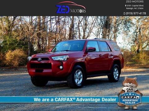 2019 Toyota 4Runner for sale at Zed Motors in Raleigh NC