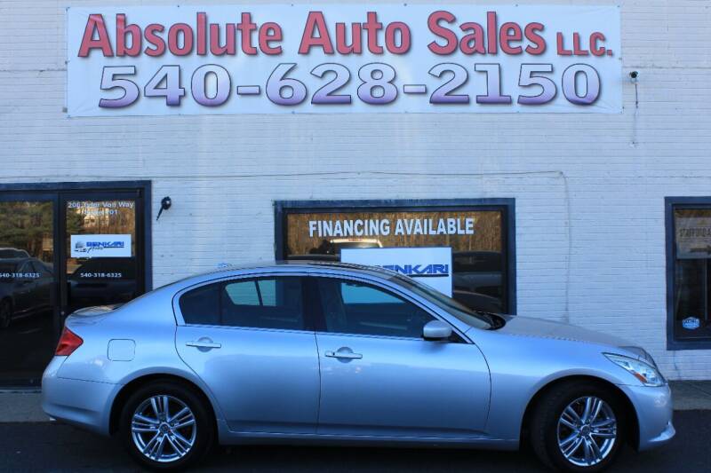 2013 Infiniti G37 Sedan for sale at Absolute Auto Sales in Fredericksburg VA
