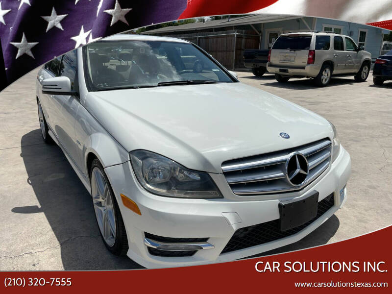 2012 Mercedes-Benz C-Class for sale at Car Solutions Inc. in San Antonio TX