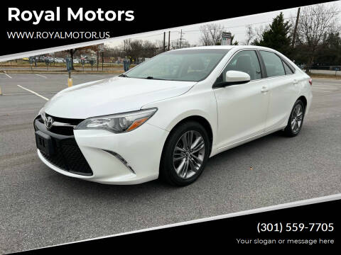 2016 Toyota Camry for sale at Royal Motors in Hyattsville MD