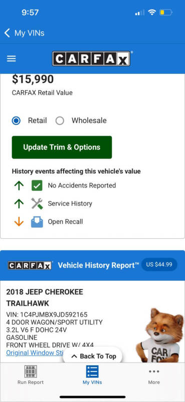 2018 Jeep Cherokee Trailhawk L Plus