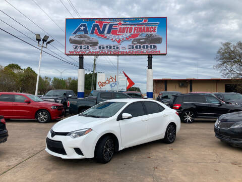 2016 Toyota Corolla for sale at ANF AUTO FINANCE in Houston TX