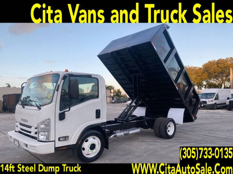 2017 ISUZU NPR HD 14 FT STEEL DUMP TRUCK for sale at Cita Auto Sales in Medley FL
