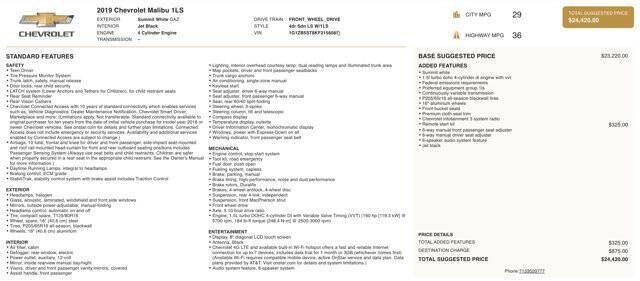 2019 Chevrolet Malibu LS