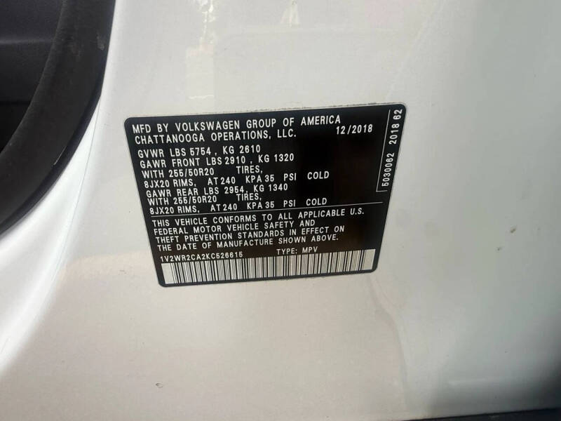 2019 Volkswagen Atlas