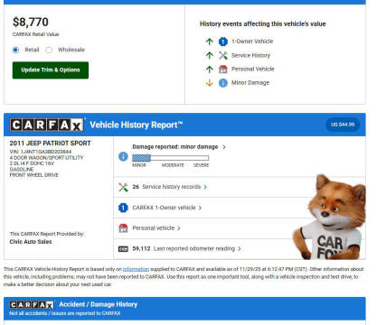 2011 Jeep Patriot Sport