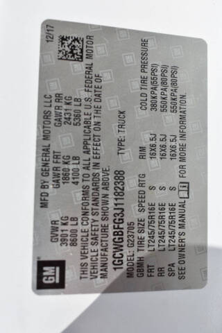 2018 Chevrolet Express 2500