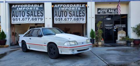 1989 Ford Mustang for sale at Affordable Imports Auto Sales in Murrieta CA