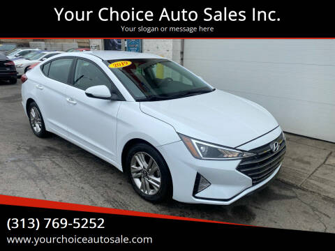 2019 Hyundai Elantra for sale at Your Choice Auto Sales Inc. in Dearborn MI