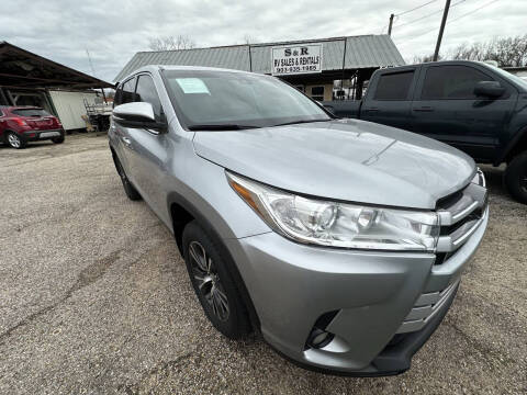 2019 Toyota Highlander for sale at S & R Auto Sales in Marshall TX