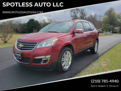 2013 Chevrolet Traverse for sale at SPOTLESS AUTO LLC in San Antonio TX