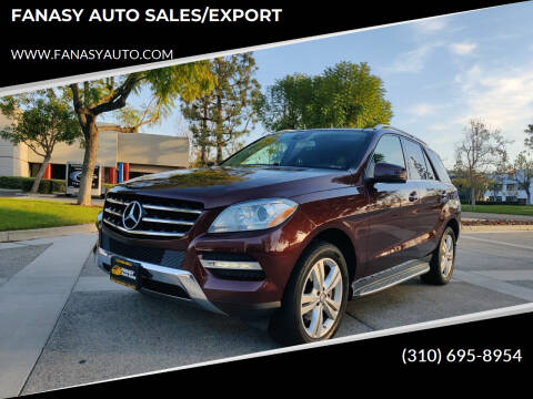 2014 Mercedes-Benz M-Class for sale at FANASY AUTO SALES/EXPORT in Yorba Linda CA