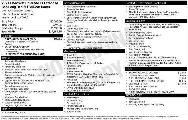 2021 Chevrolet Colorado LT