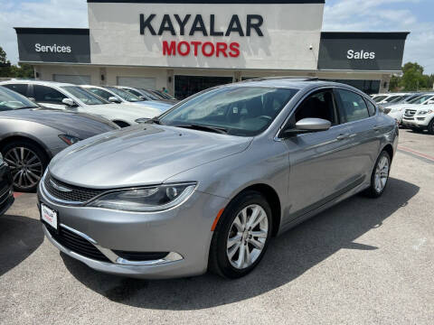 2016 Chrysler 200 for sale at KAYALAR MOTORS SUPPORT CENTER in Houston TX