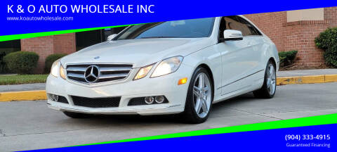 2011 Mercedes-Benz E-Class for sale at K & O AUTO WHOLESALE INC in Jacksonville FL