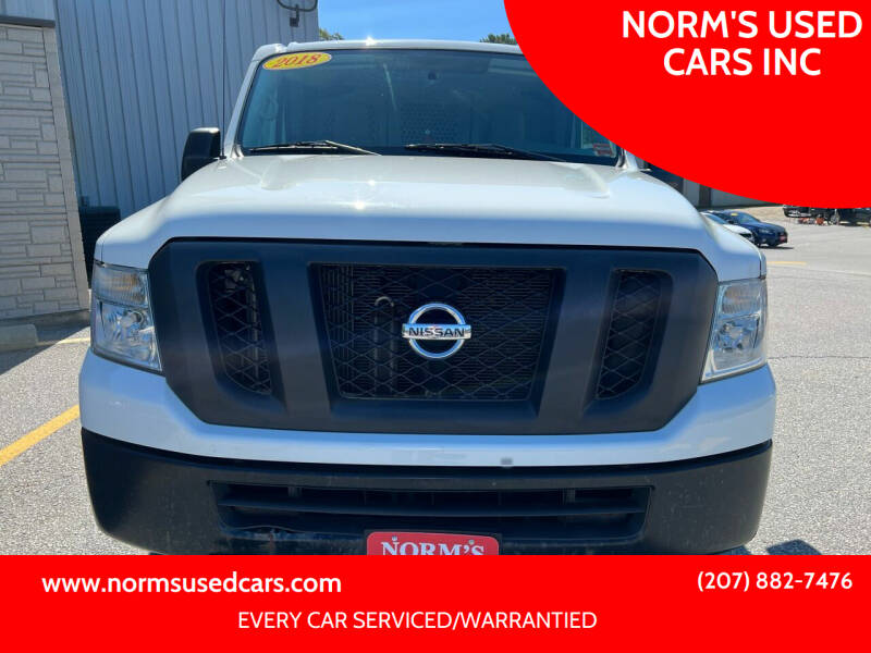2018 Nissan NV for sale at NORM'S USED CARS INC in Wiscasset ME