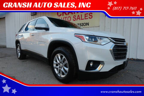 2018 Chevrolet Traverse for sale at CRANSH AUTO SALES, INC in Arlington TX