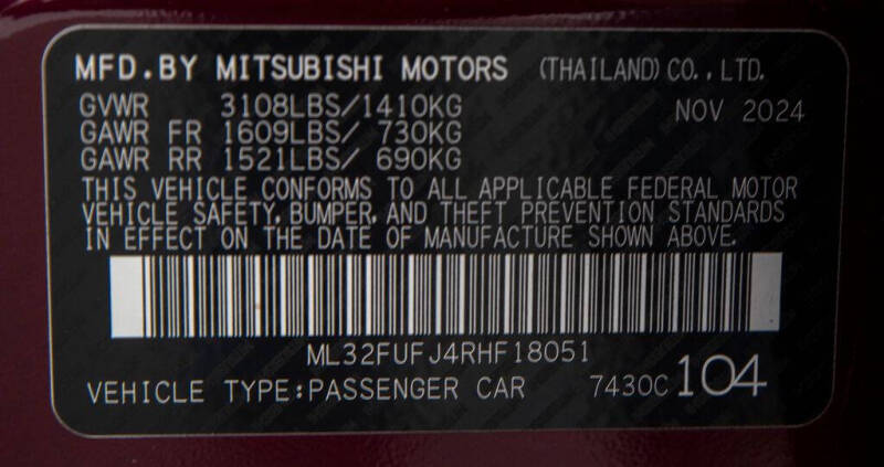 2024 Mitsubishi Mirage G4 ES