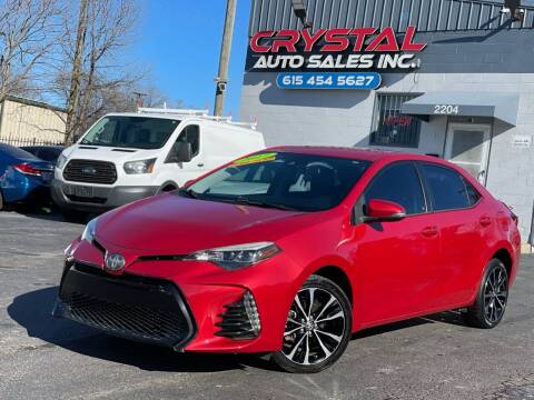 2017 Toyota Corolla for sale at Crystal Auto Sales Inc in Nashville TN