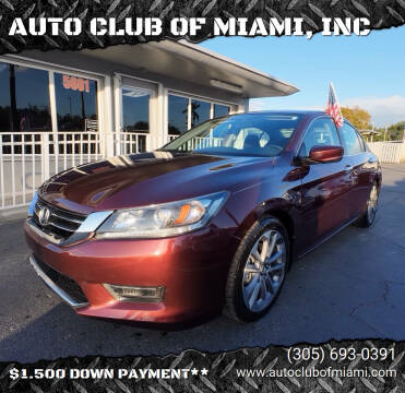 2015 Honda Accord for sale at AUTO CLUB OF MIAMI, INC in Miami FL