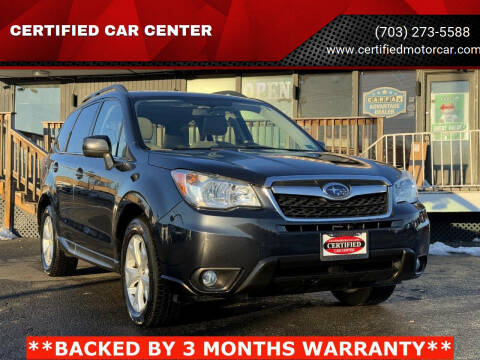 2014 Subaru Forester for sale at CERTIFIED CAR CENTER in Fairfax VA